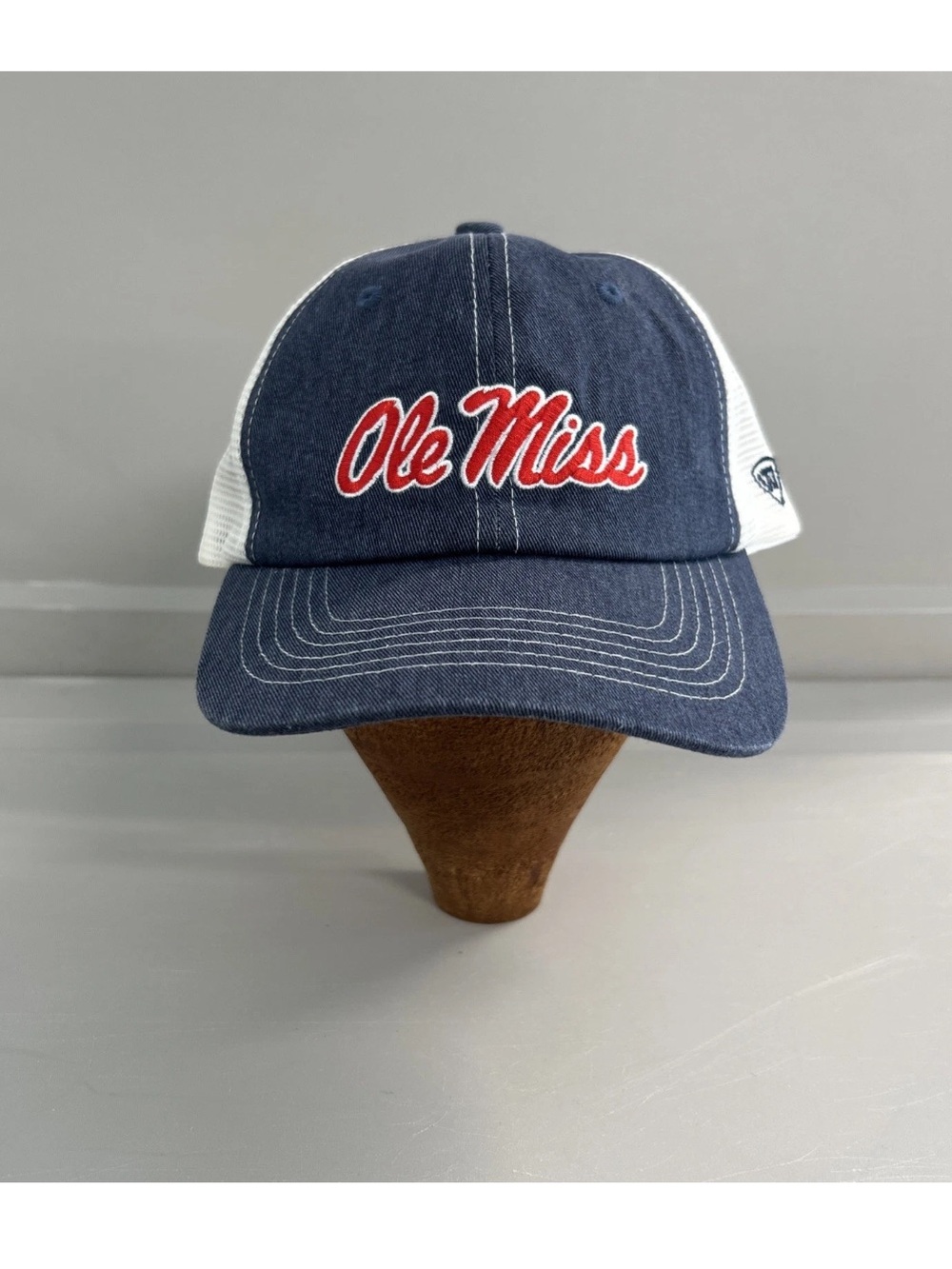 Ole Miss Rebels Mesh SnapBack Truckers Hat Blue White Top Of The World NCAA OSFM